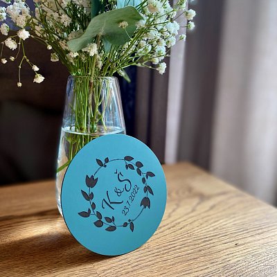 Podložka pod pohár z kože Spectro s gravírovaním loga