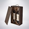 Drevená krabička na alkohol na 2 fľaše.